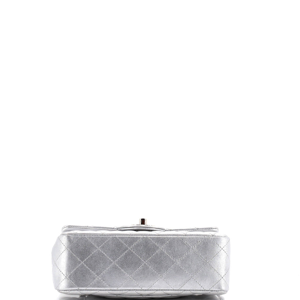 Classic Single Flap Bag Quilted Iridescent Calfskin Mini