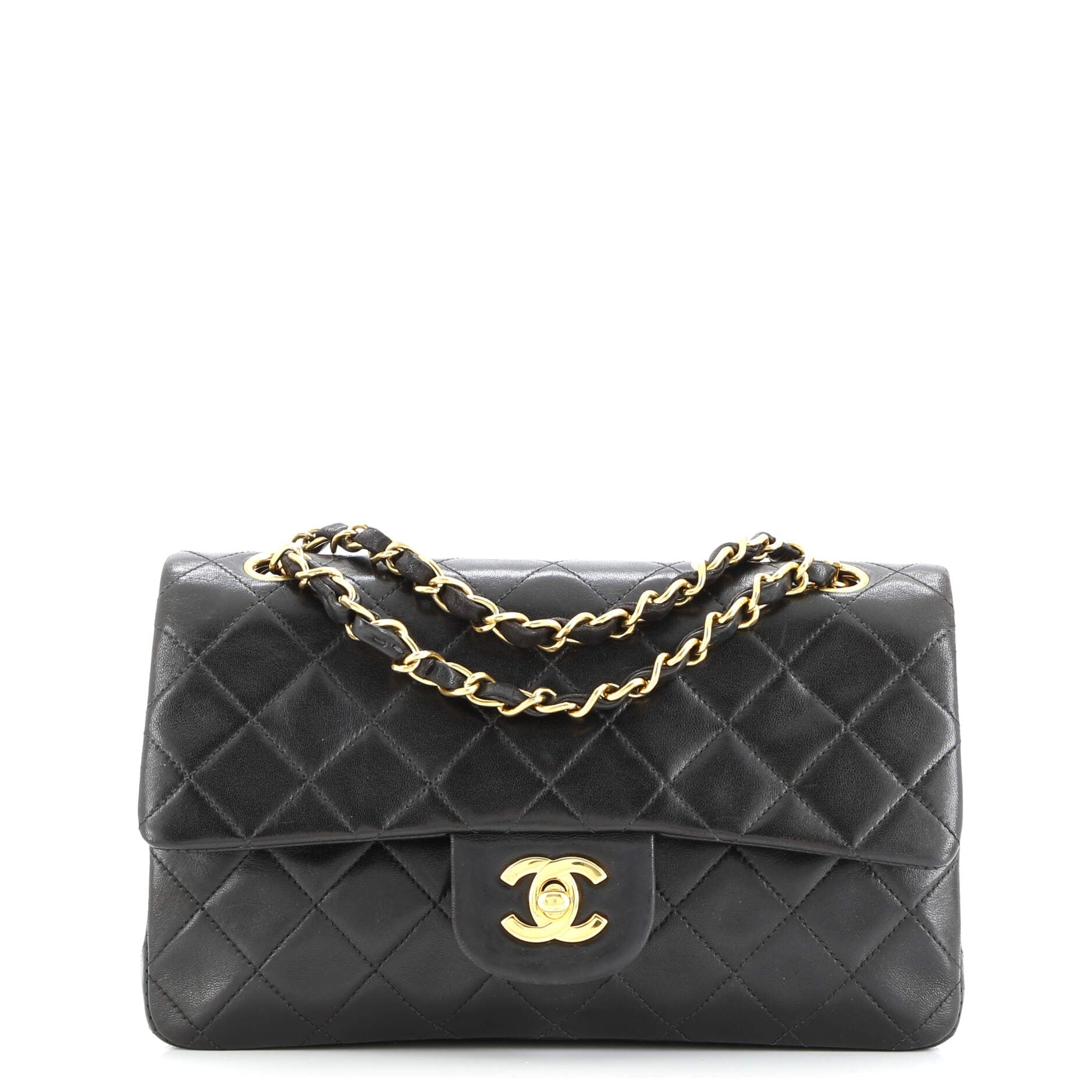 Vintage Classic Double Flap Bag Quilted Lambskin Small