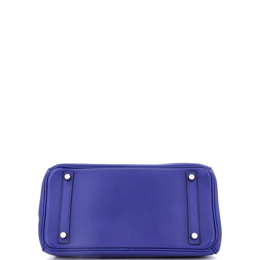 Birkin Handbag Bleu Electrique Swift with Palladium Hardware 30