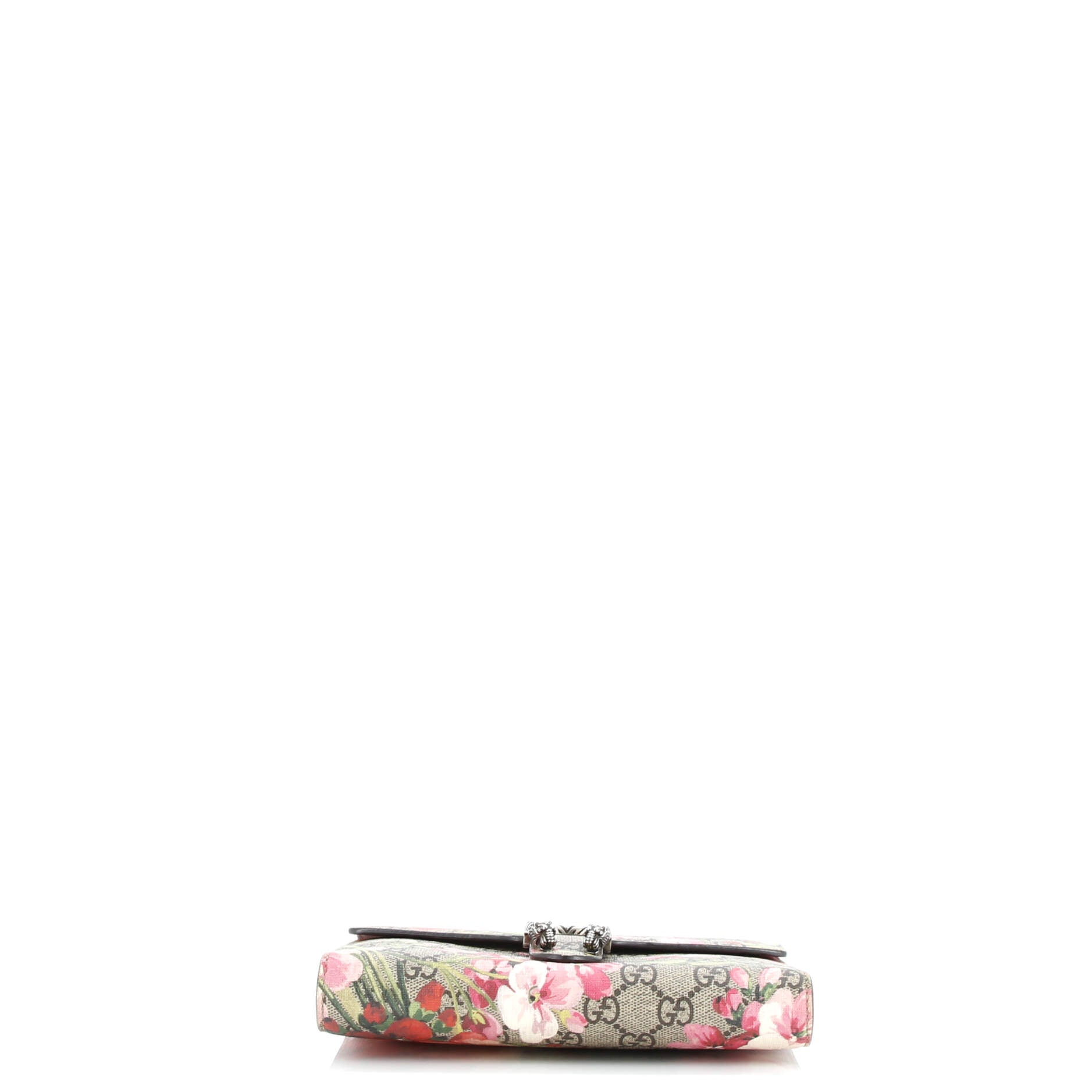 Dionysus Chain Wallet Blooms Print GG Coated Canvas Small