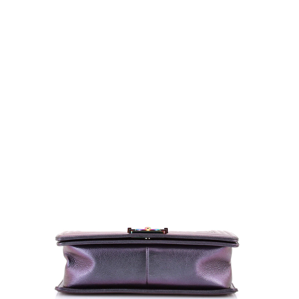 Boy Flap Bag Quilted Iridescent Goatskin Old Medium