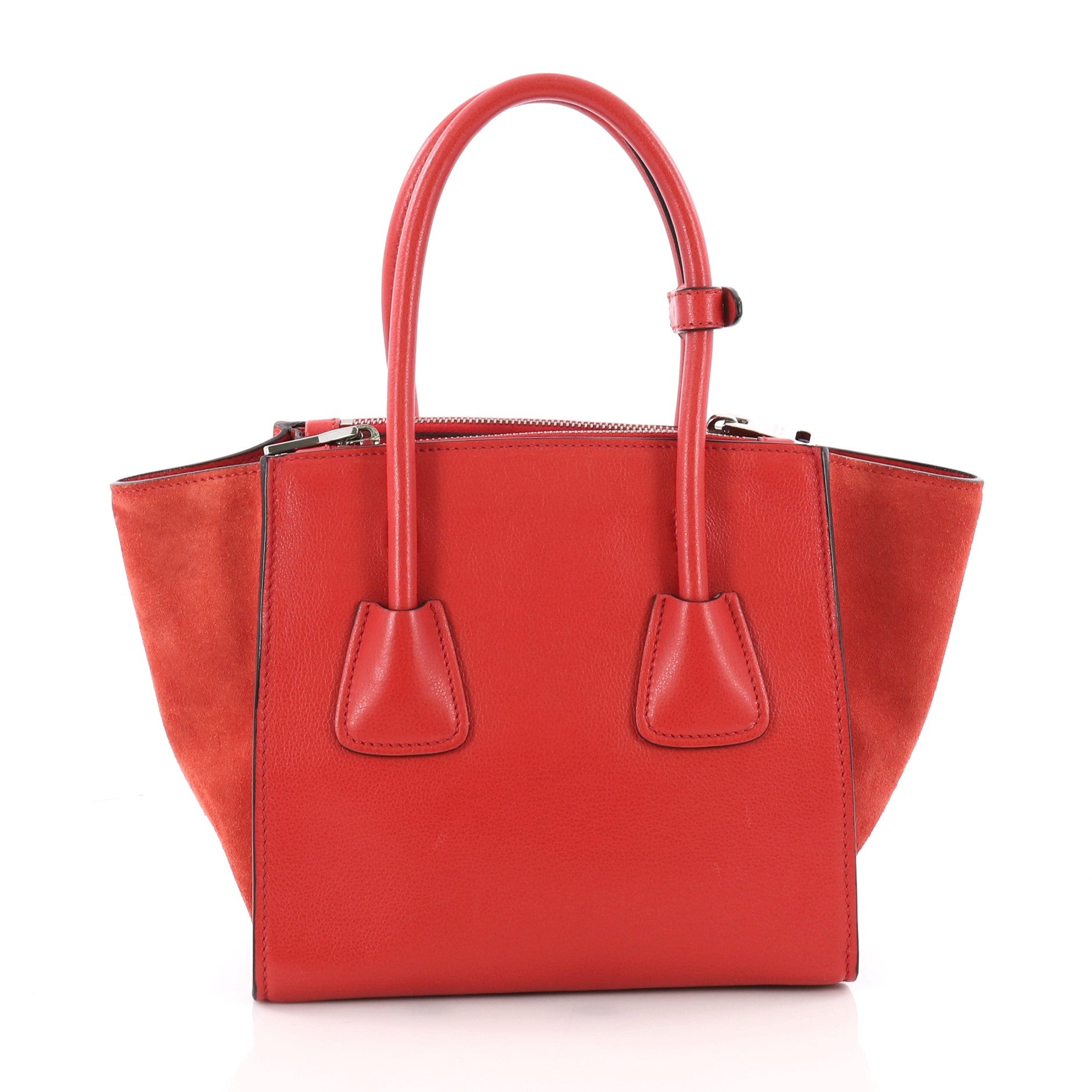 Twin Pocket Tote Glace Calf and Suede Mini