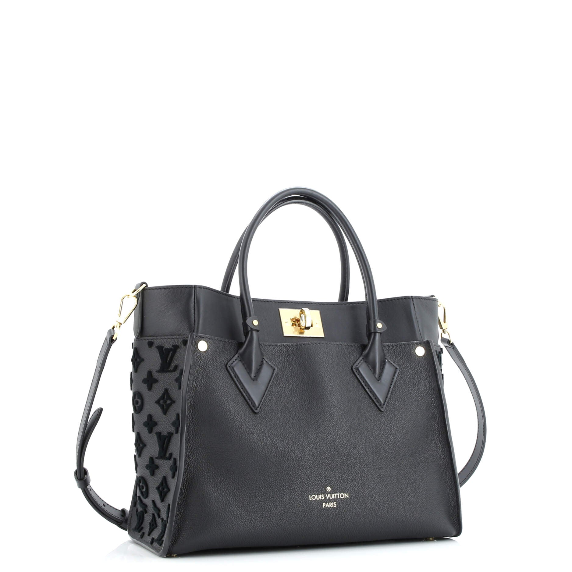 On My Side Tote Monogram Tuffetage Leather MM