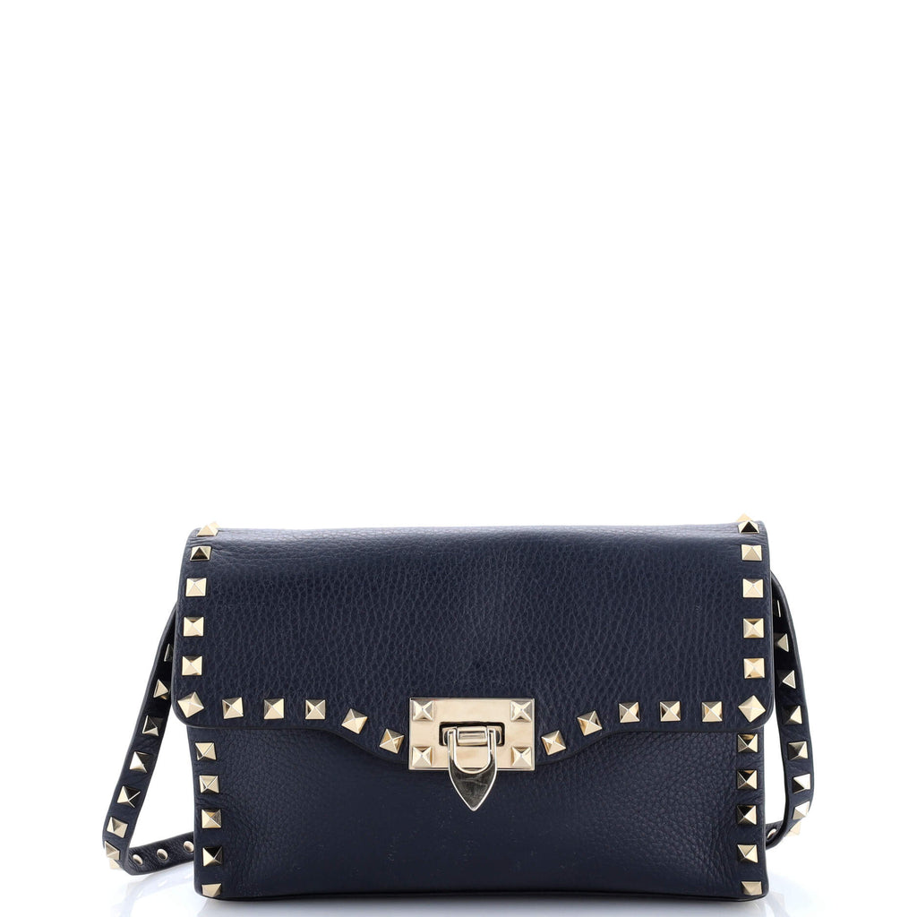 Rockstud Flip Lock Flap Bag Leather Medium