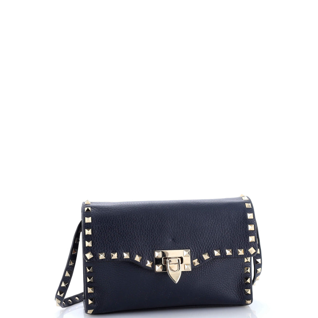 Rockstud Flip Lock Flap Bag Leather Medium