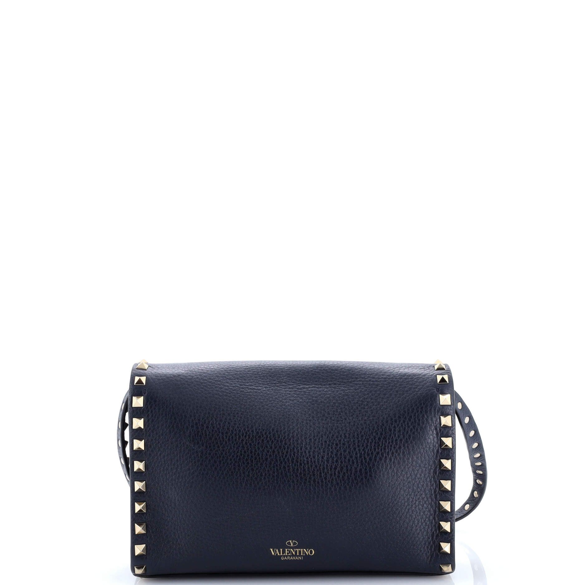 Rockstud Flip Lock Flap Bag Leather Medium
