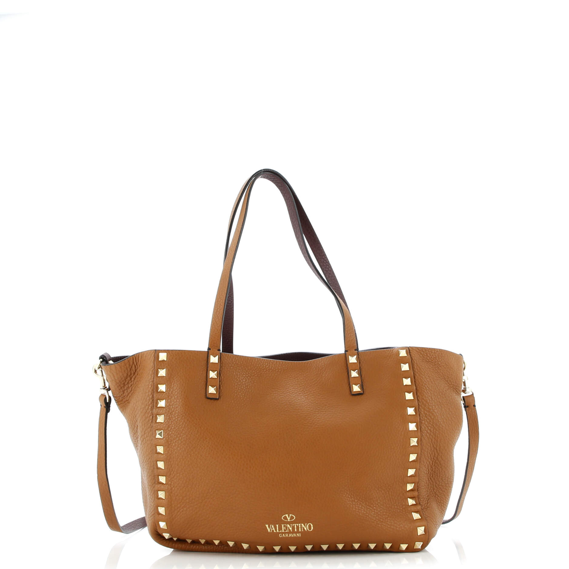 Rockstud Reversible Convertible Tote Leather Small