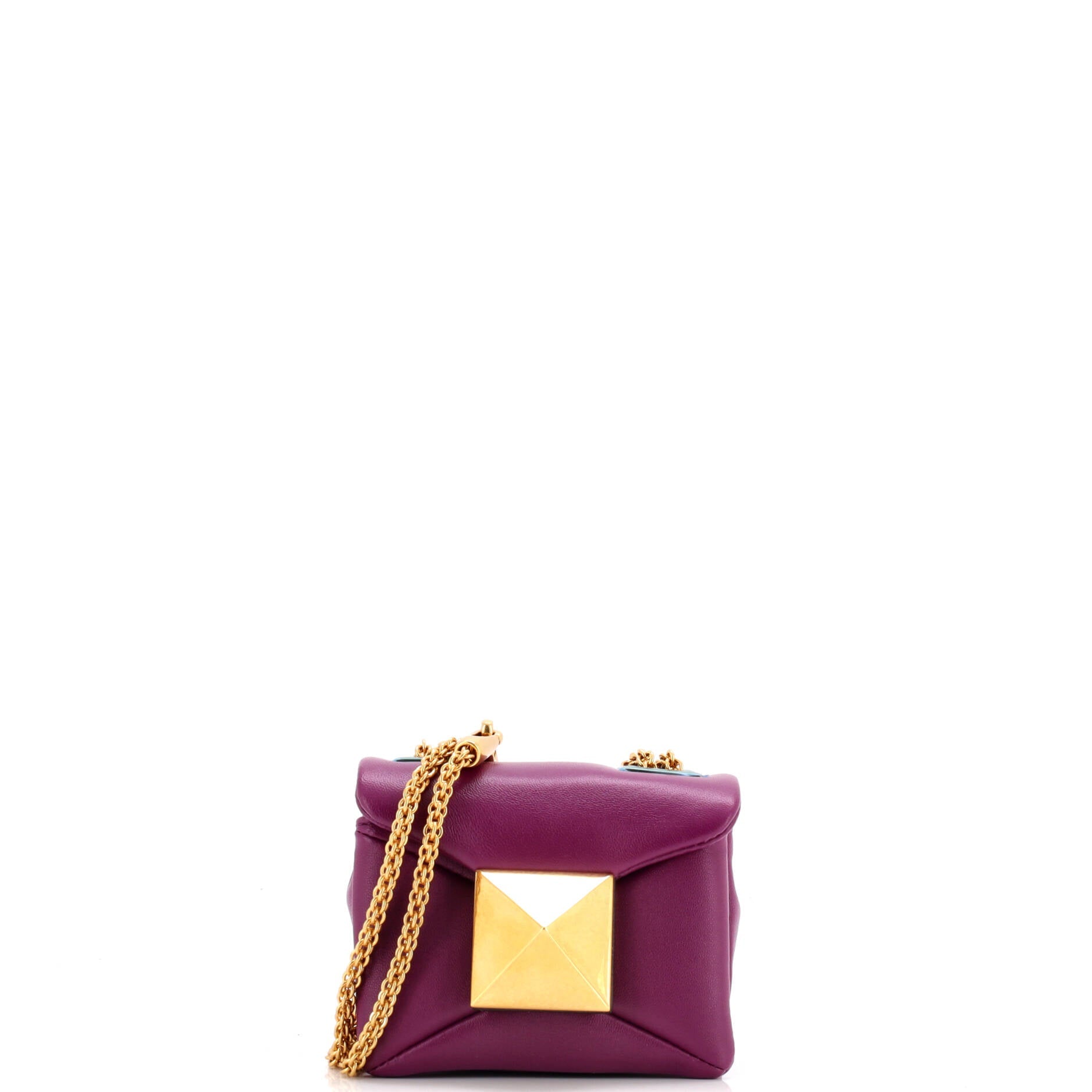 One Stud Chain Flap Bag Leather Micro