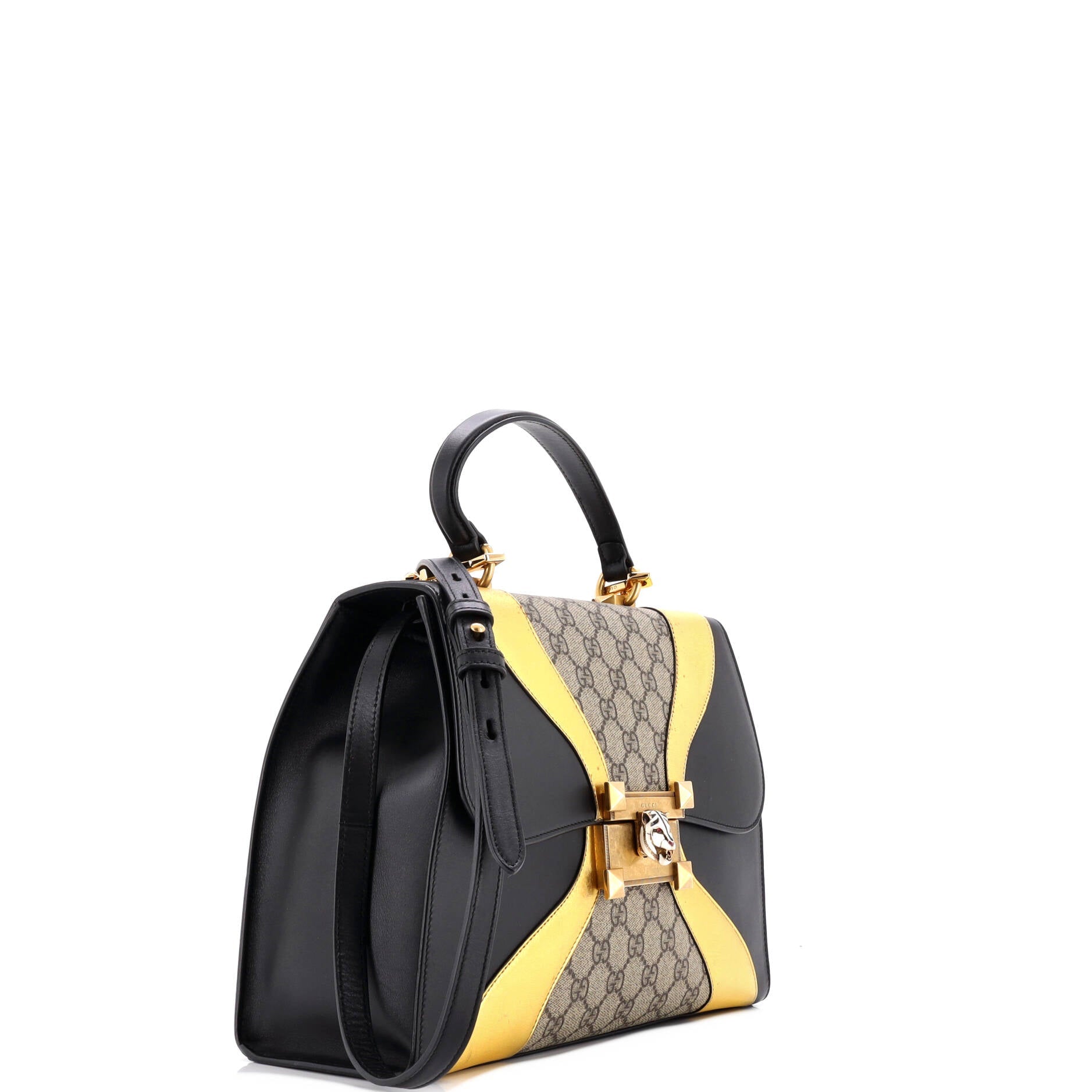 Osiride Top Handle Bag GG Coated Canvas and Leather Medium