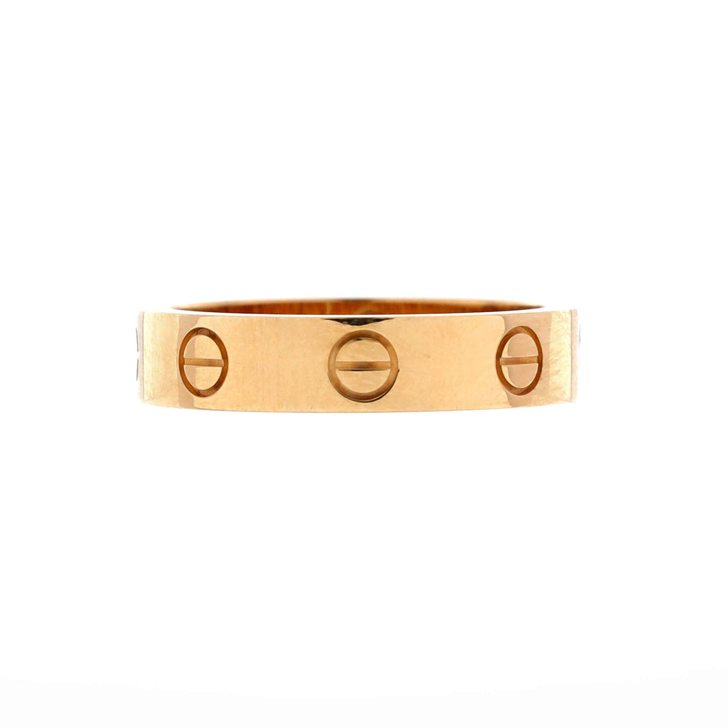 Love Wedding Band 1 Diamond Ring 18K Yellow Gold with Diamond