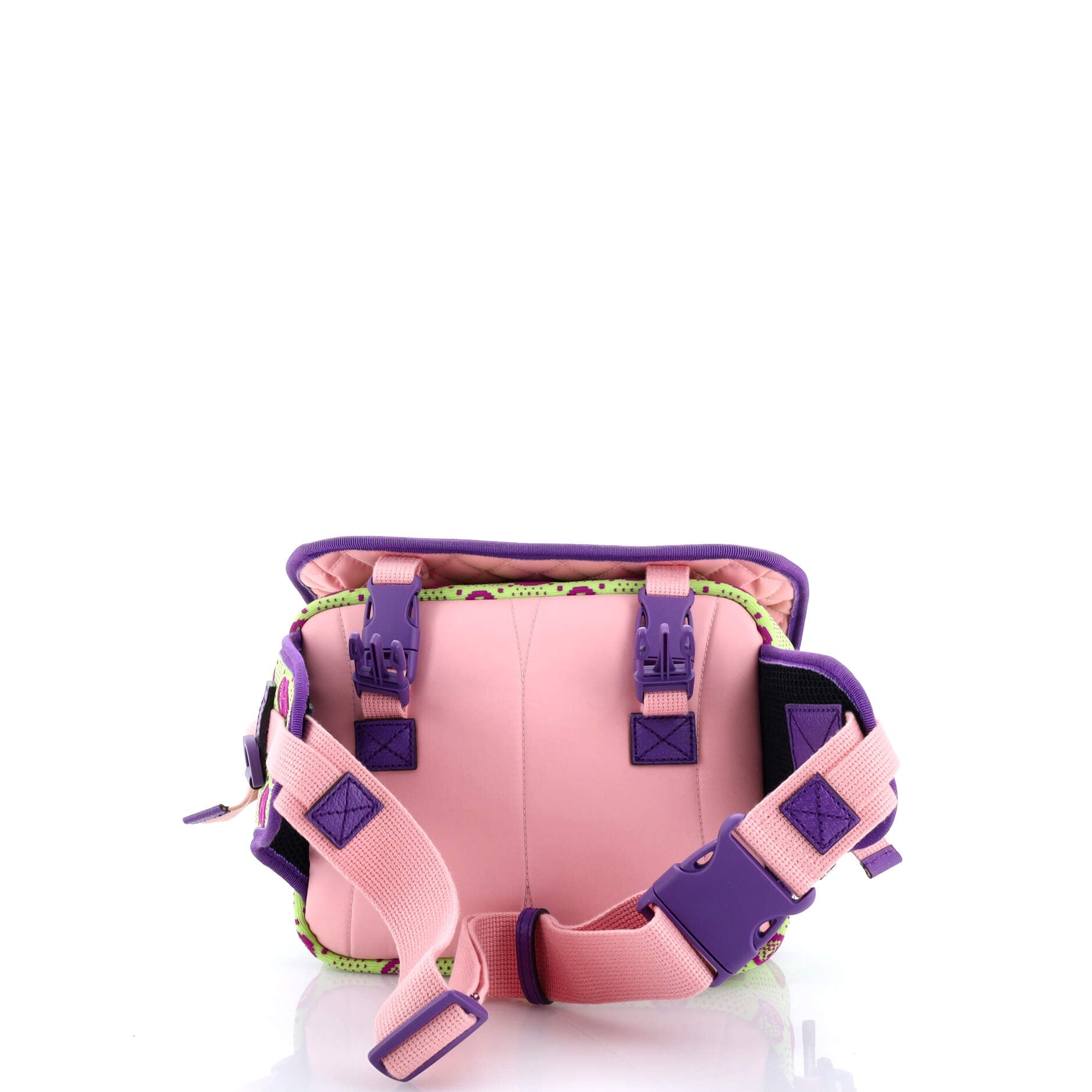 Buckle Flap Chest Strap Backpack GG Fabric with Rubber