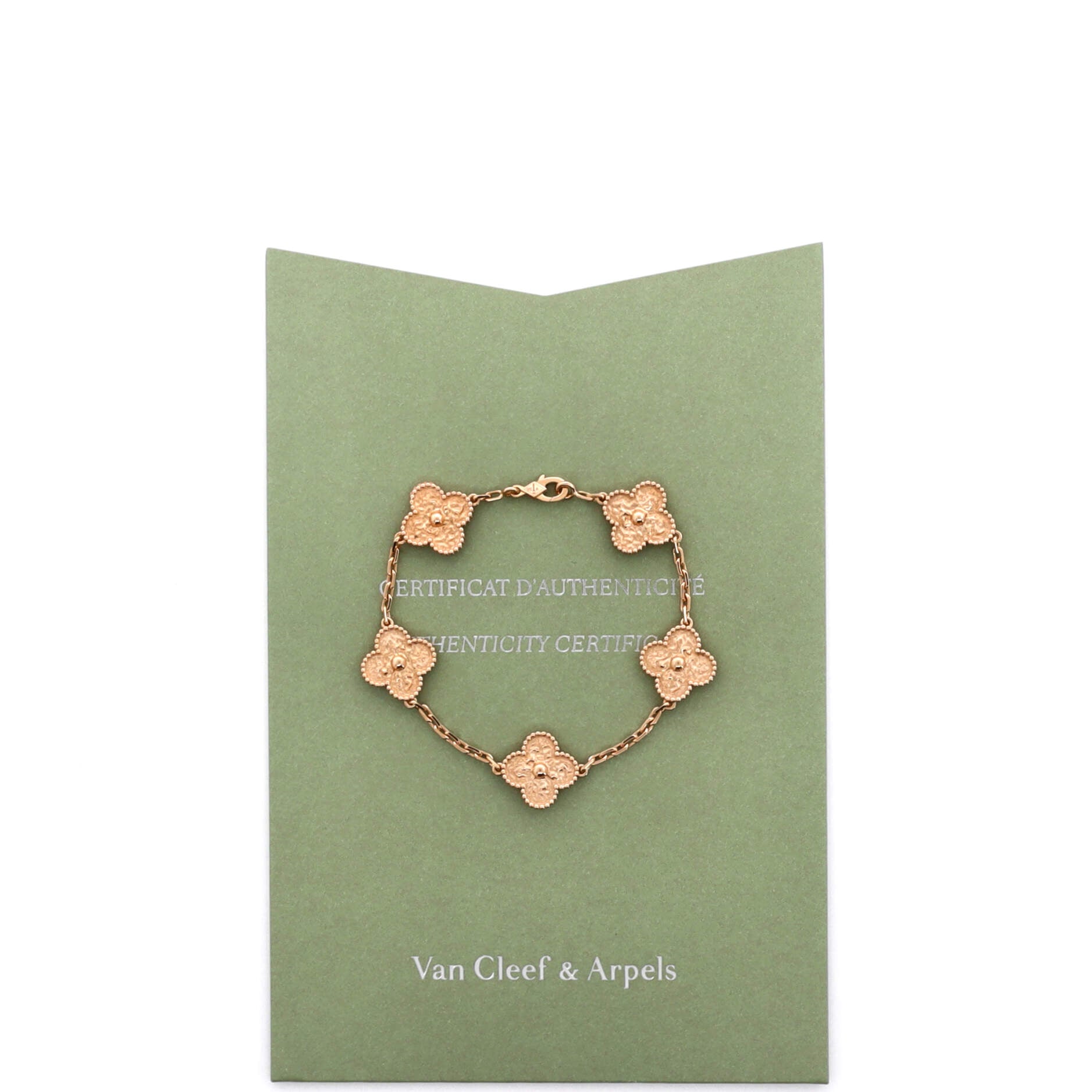 Vintage Alhambra 5 Motifs Bracelet 18K Rose Gold
