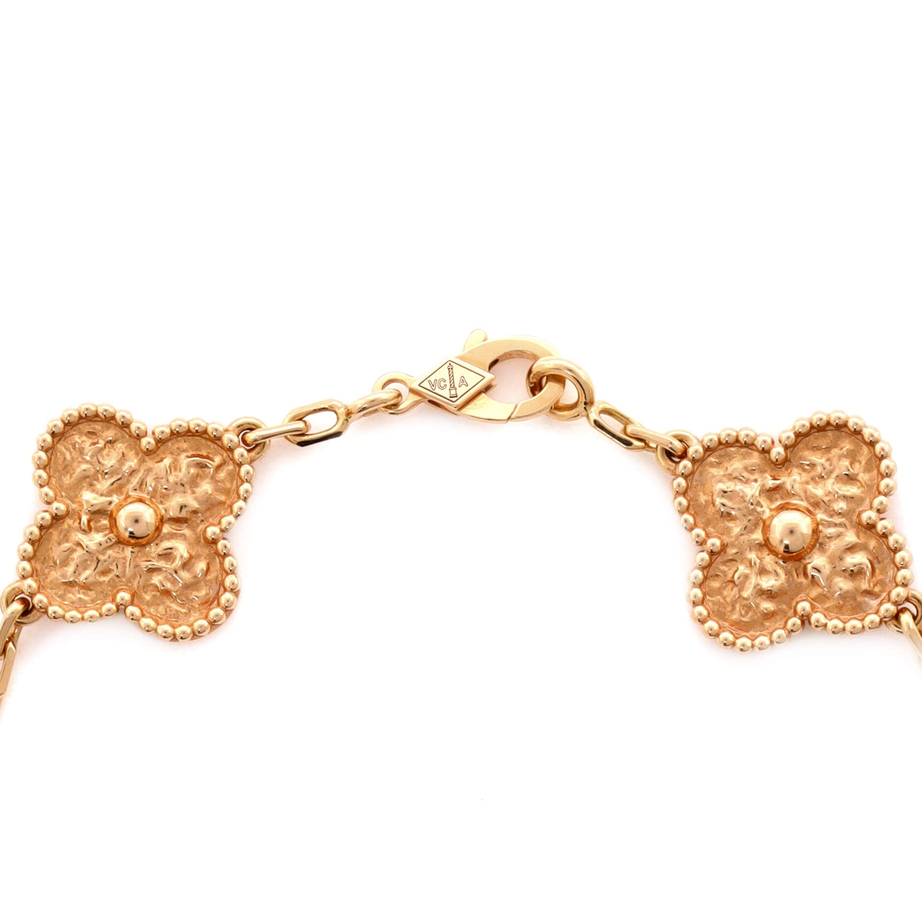 Vintage Alhambra 5 Motifs Bracelet 18K Rose Gold