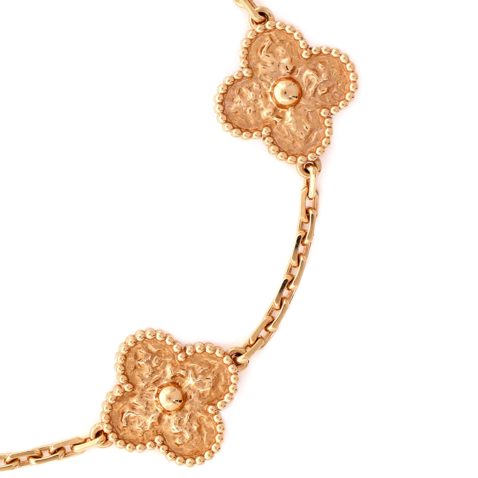 Vintage Alhambra 5 Motifs Bracelet 18K Rose Gold