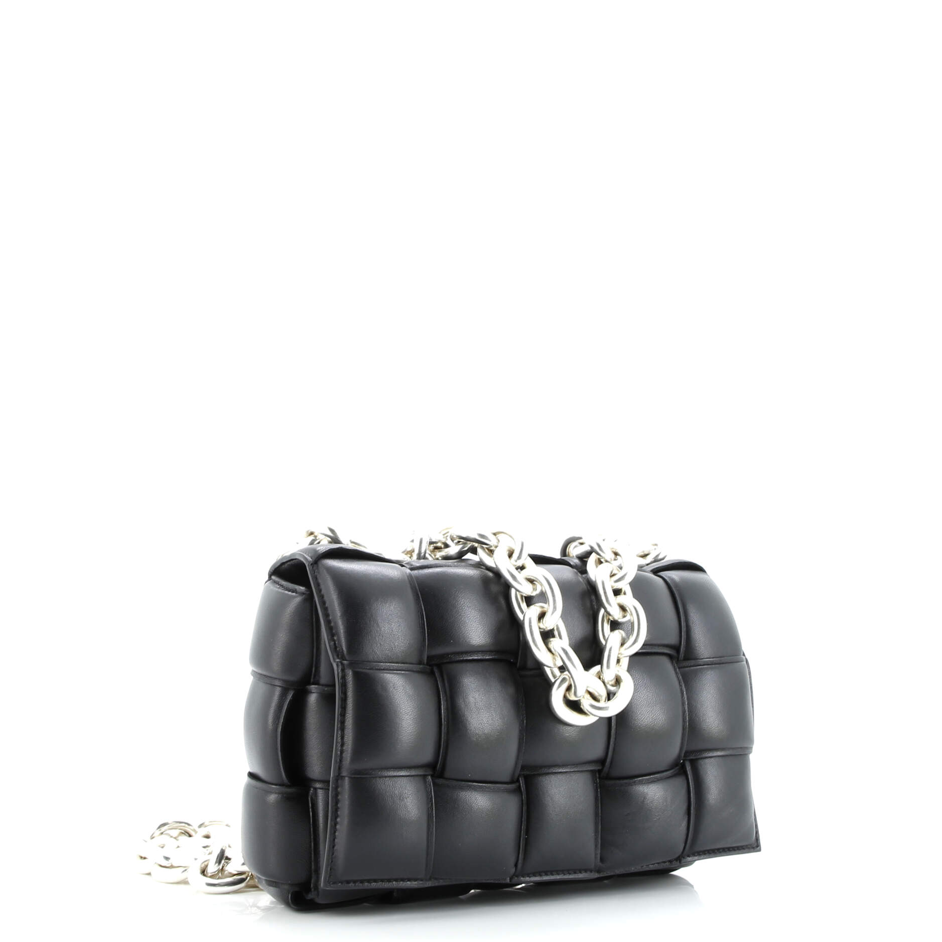 Cassette Chain Crossbody Bag Padded Maxi Intrecciato Leather