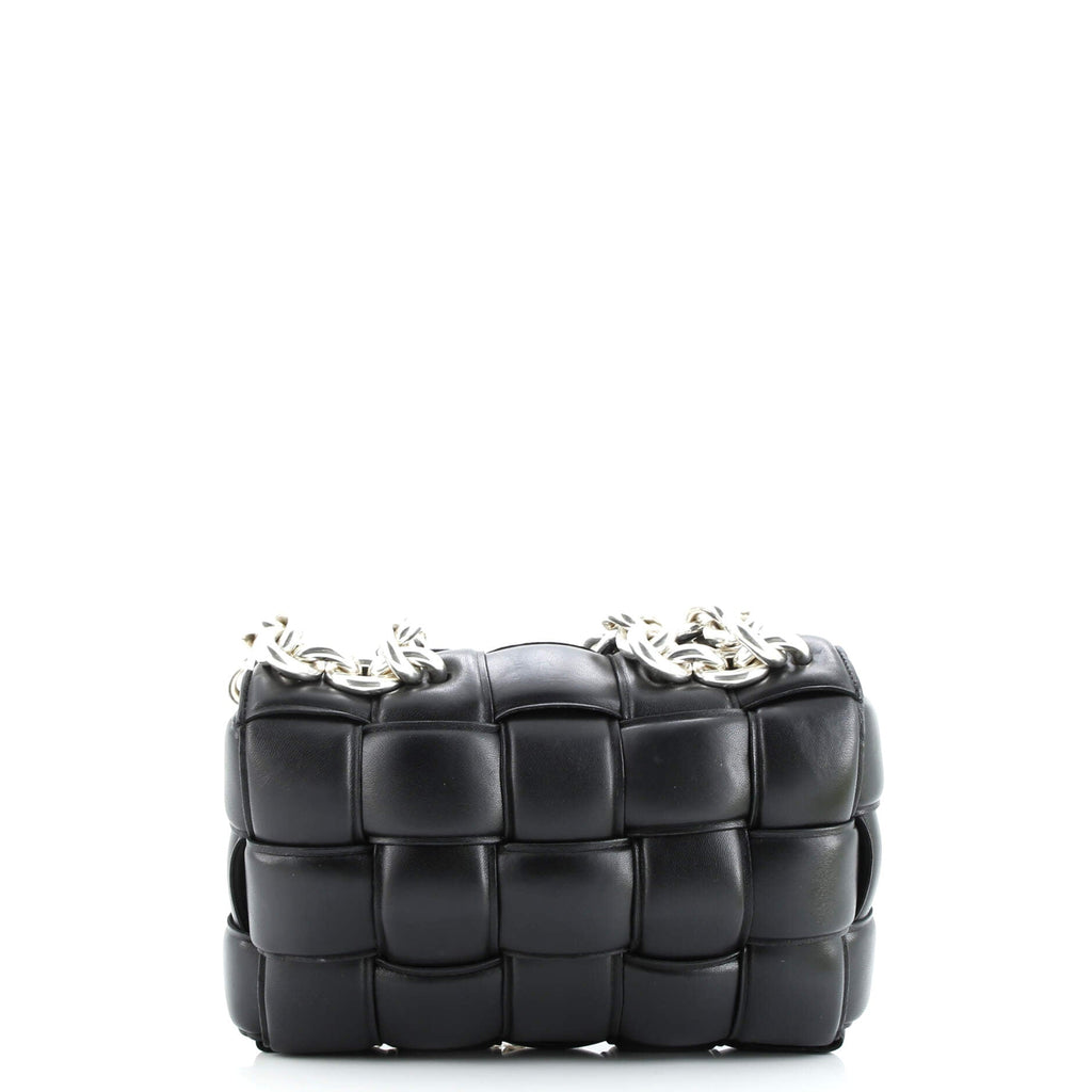 Cassette Chain Crossbody Bag Padded Maxi Intrecciato Leather