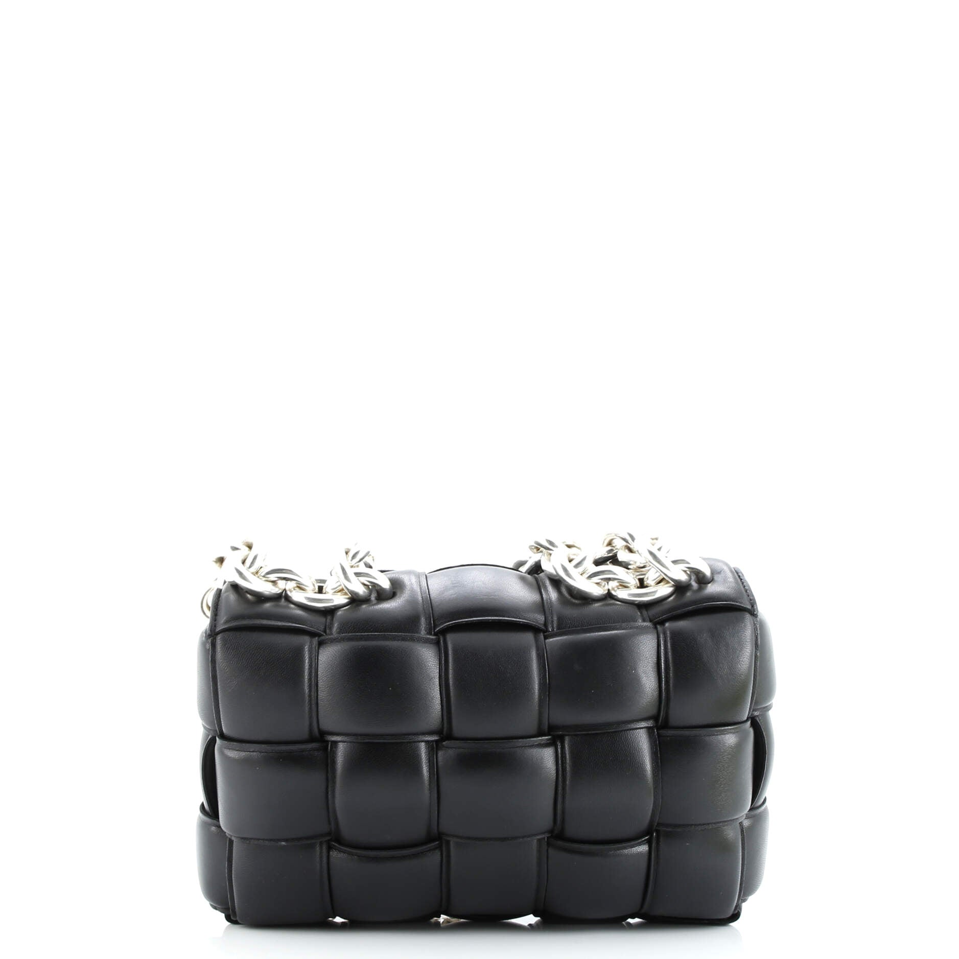 Cassette Chain Crossbody Bag Padded Maxi Intrecciato Leather