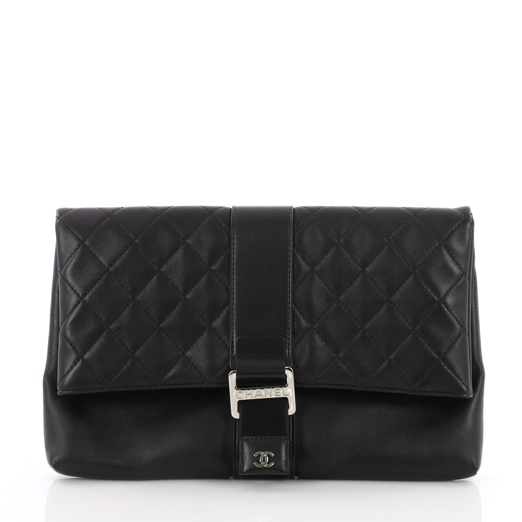 Grip Clutch Quilted Lambskin