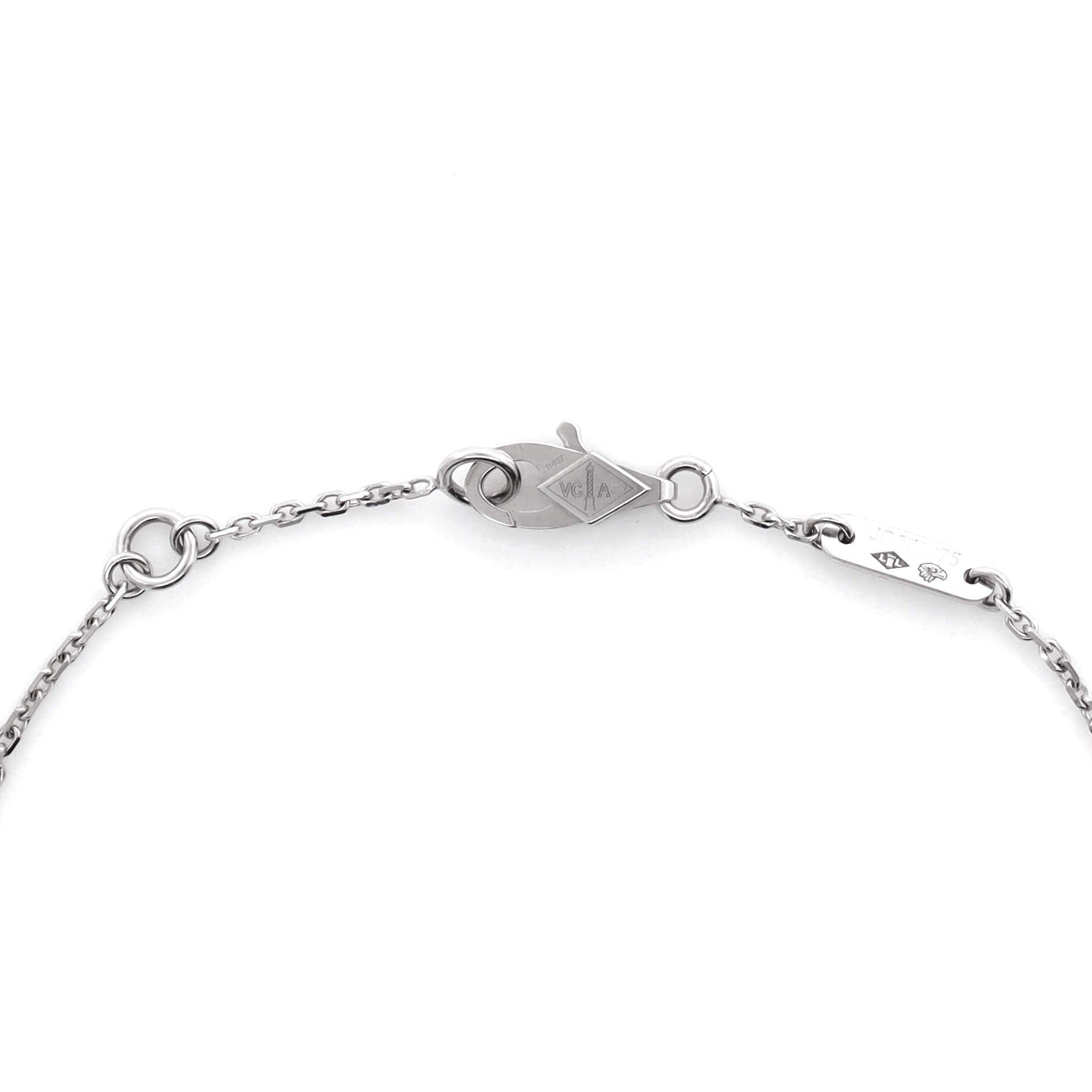 Sweet Alhambra Bracelet 18K White Gold and Diamonds