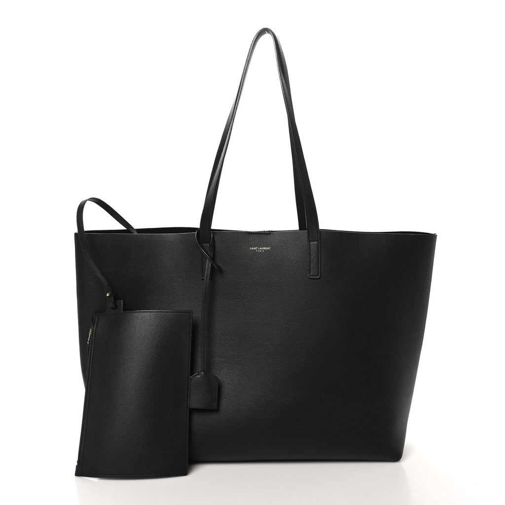 Calfskin Large Shopping Tote Black