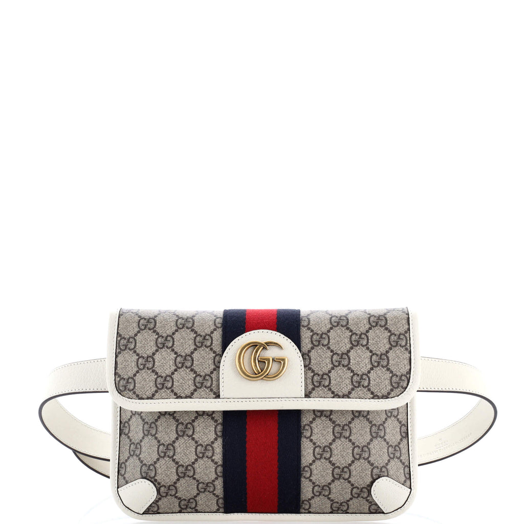 Ophidia Flap Belt Bag GG Coated Canvas with Leather