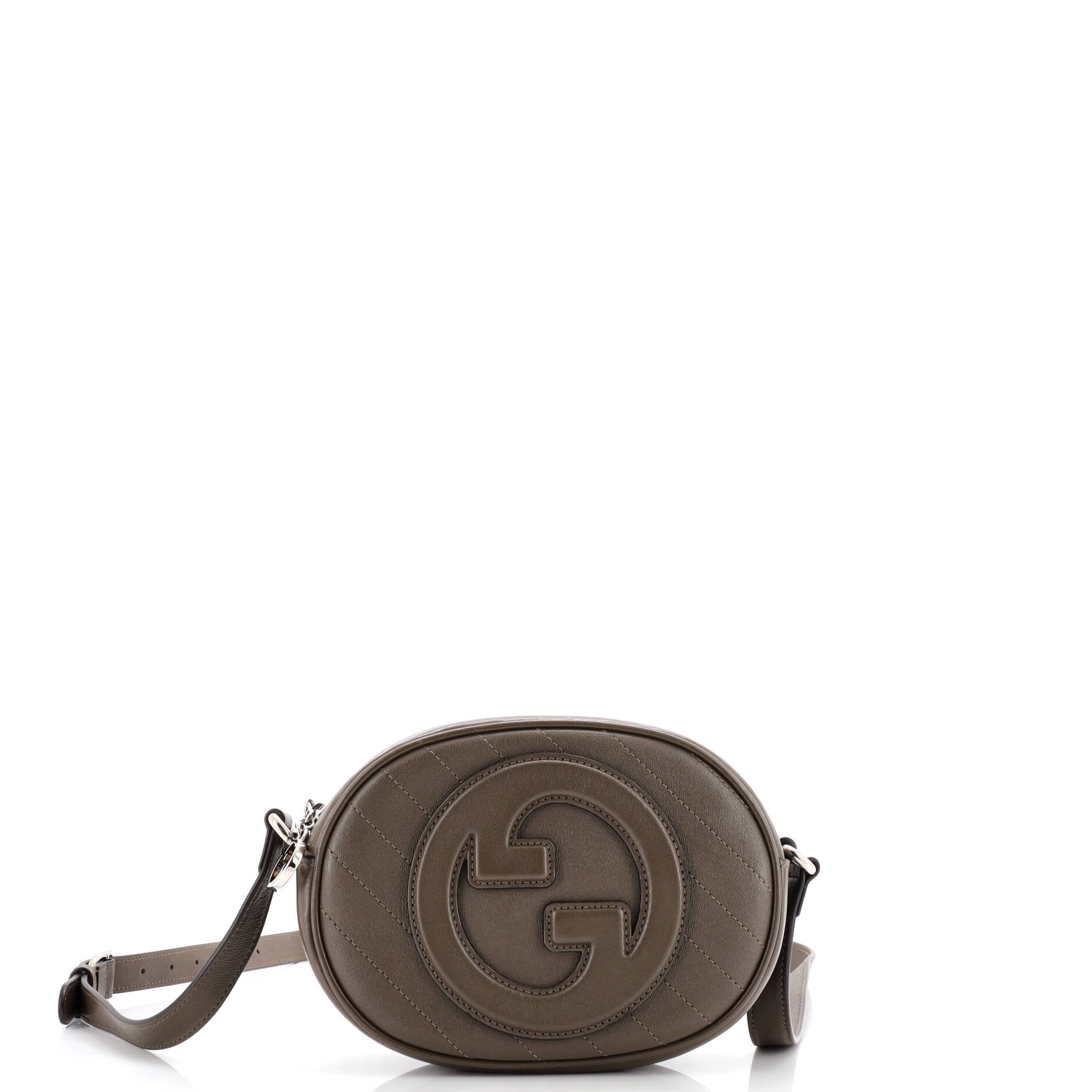 Blondie NM Round Camera Bag Diagonal Quilted Leather