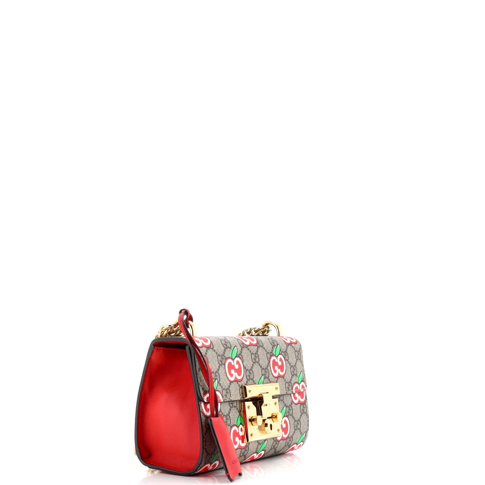 Padlock Shoulder Bag GG Coated Canvas and Leather Small