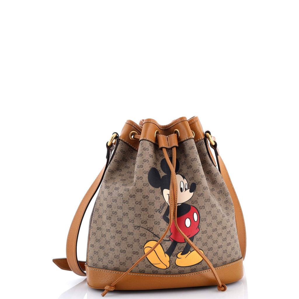 Disney Mickey Mouse Bucket Bag Printed Mini GG Coated Canvas