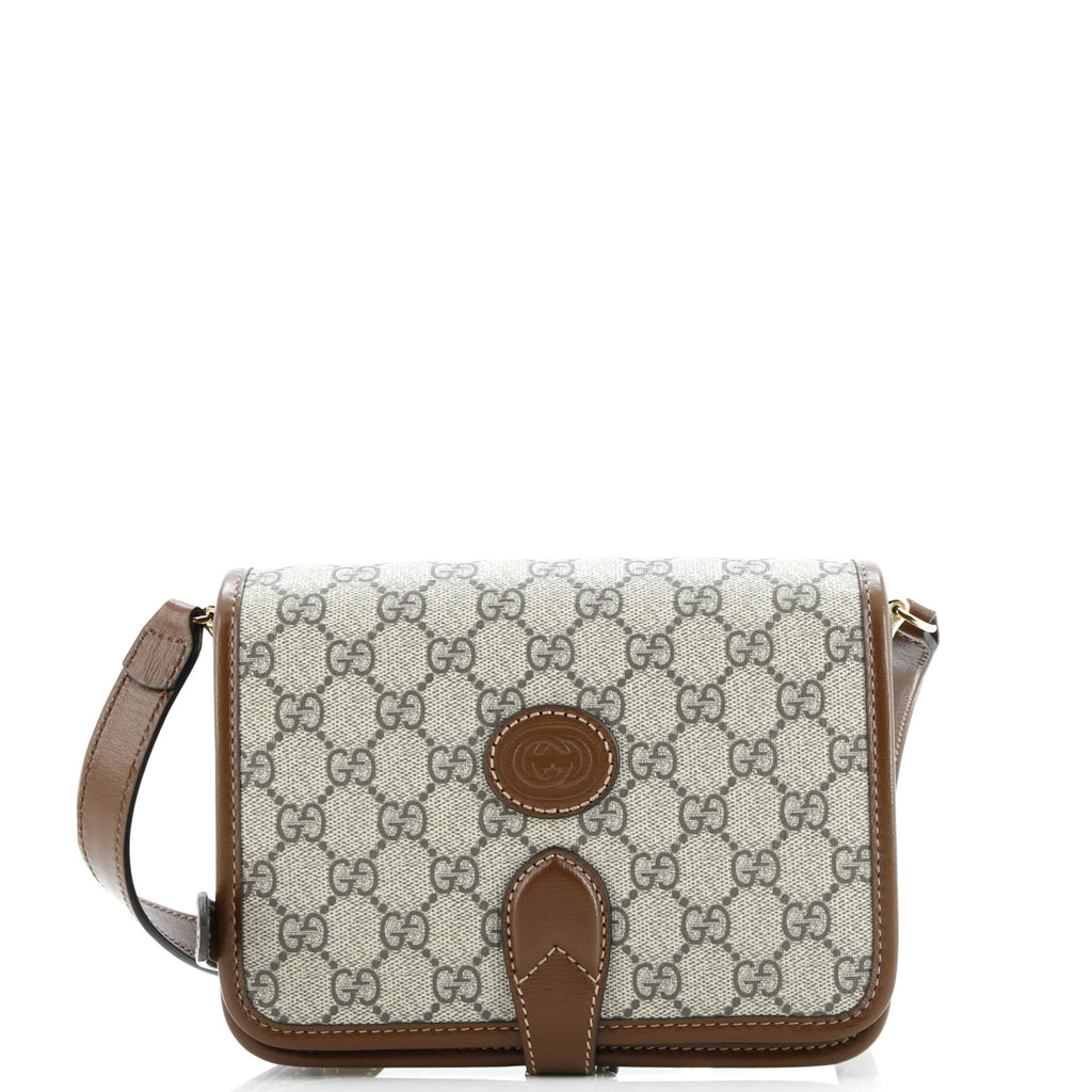 Interlocking G Patch Messenger Bag GG Coated Canvas Mini