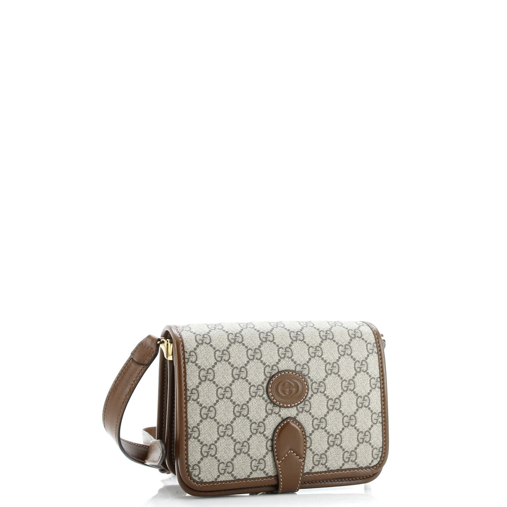 Interlocking G Patch Messenger Bag GG Coated Canvas Mini
