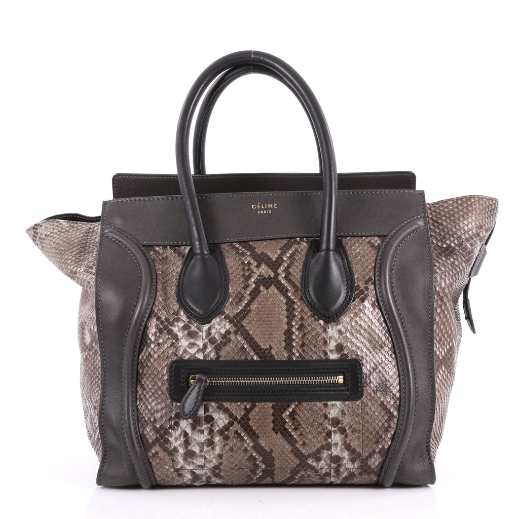 Luggage Handbag Python Mini