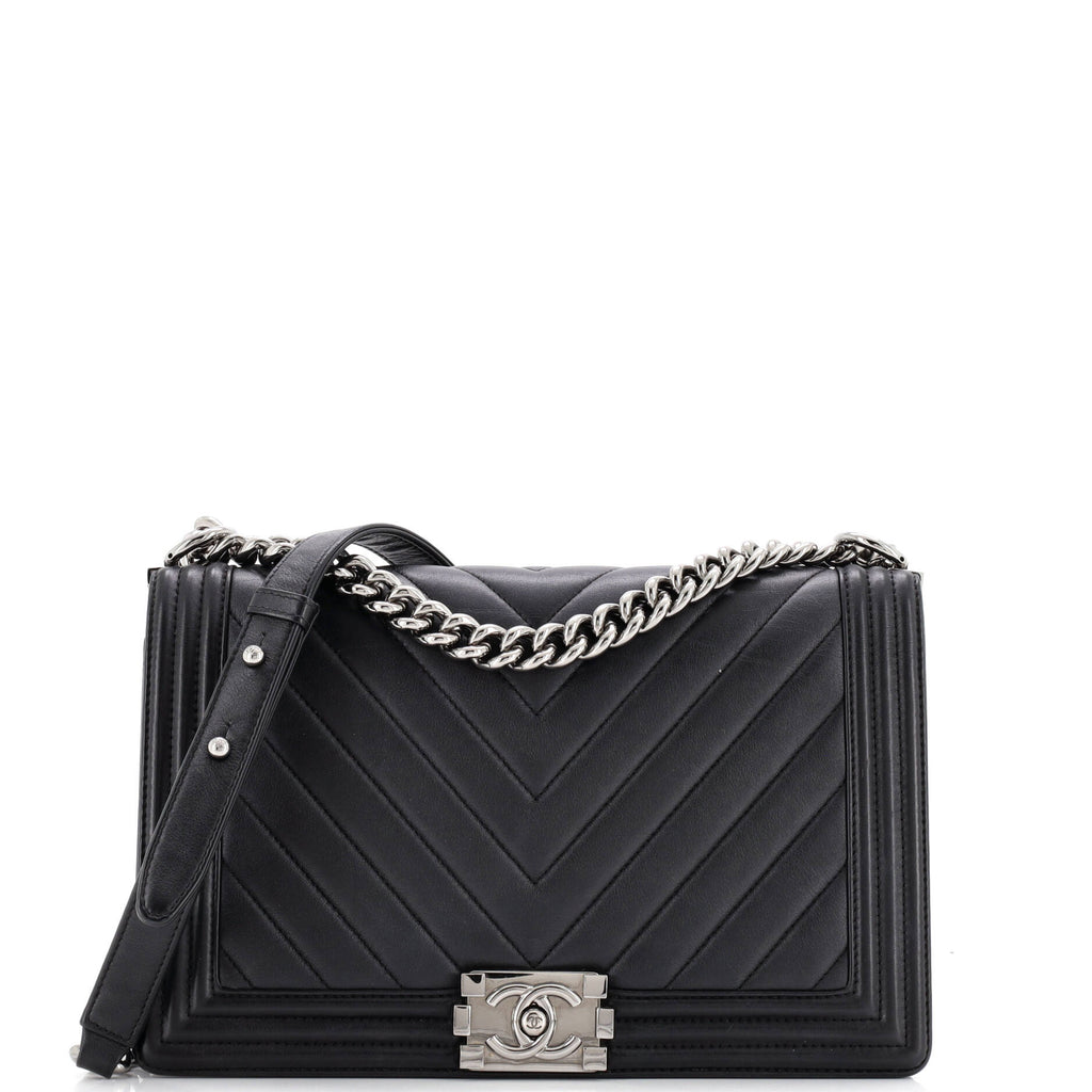 Boy Flap Bag Chevron Calfskin New Medium