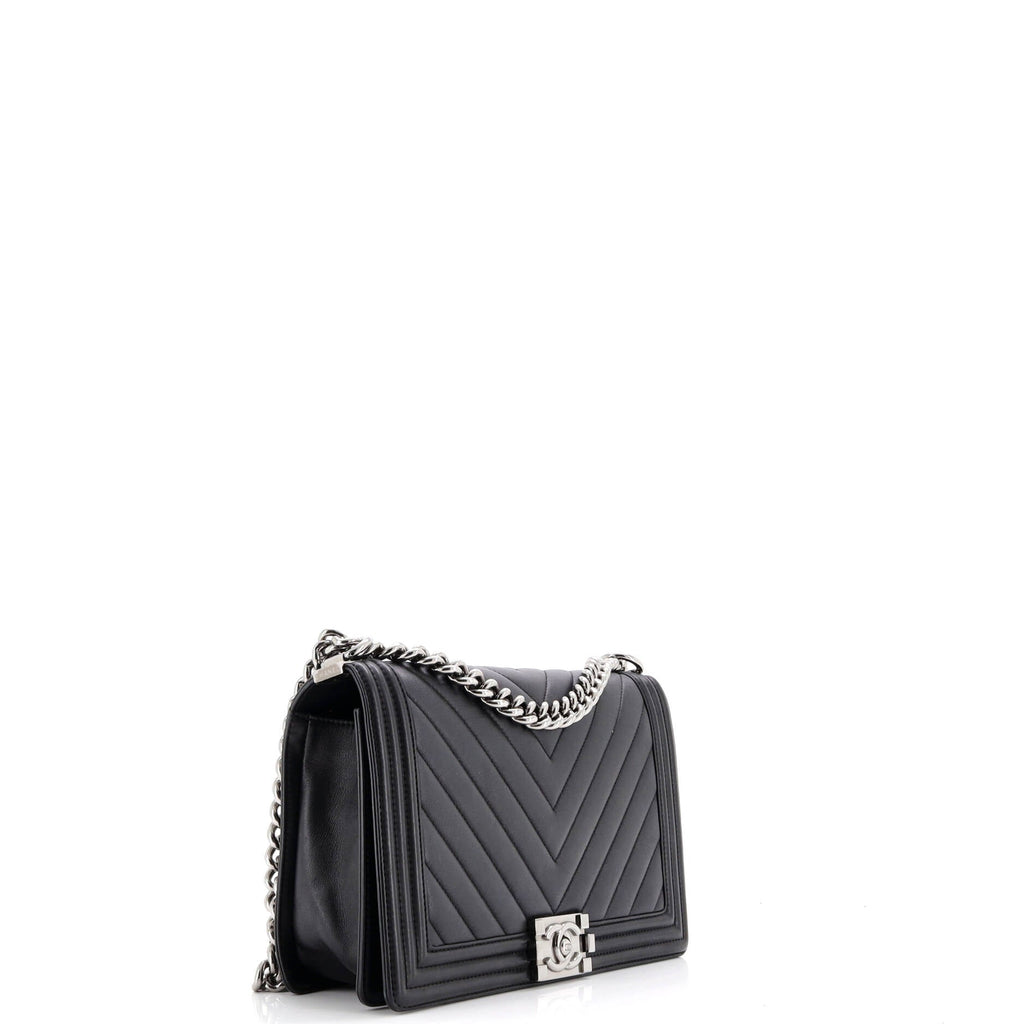 Boy Flap Bag Chevron Calfskin New Medium