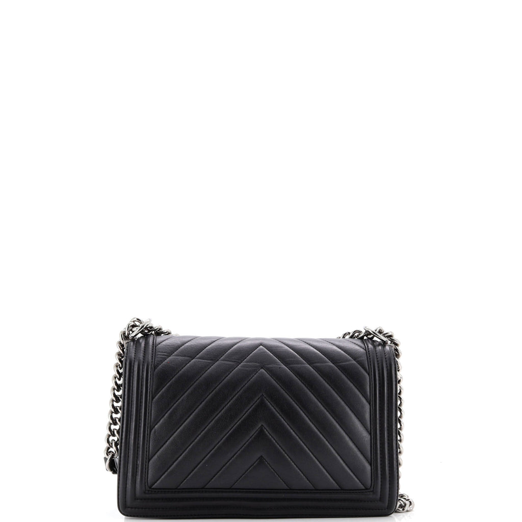 Boy Flap Bag Chevron Calfskin New Medium