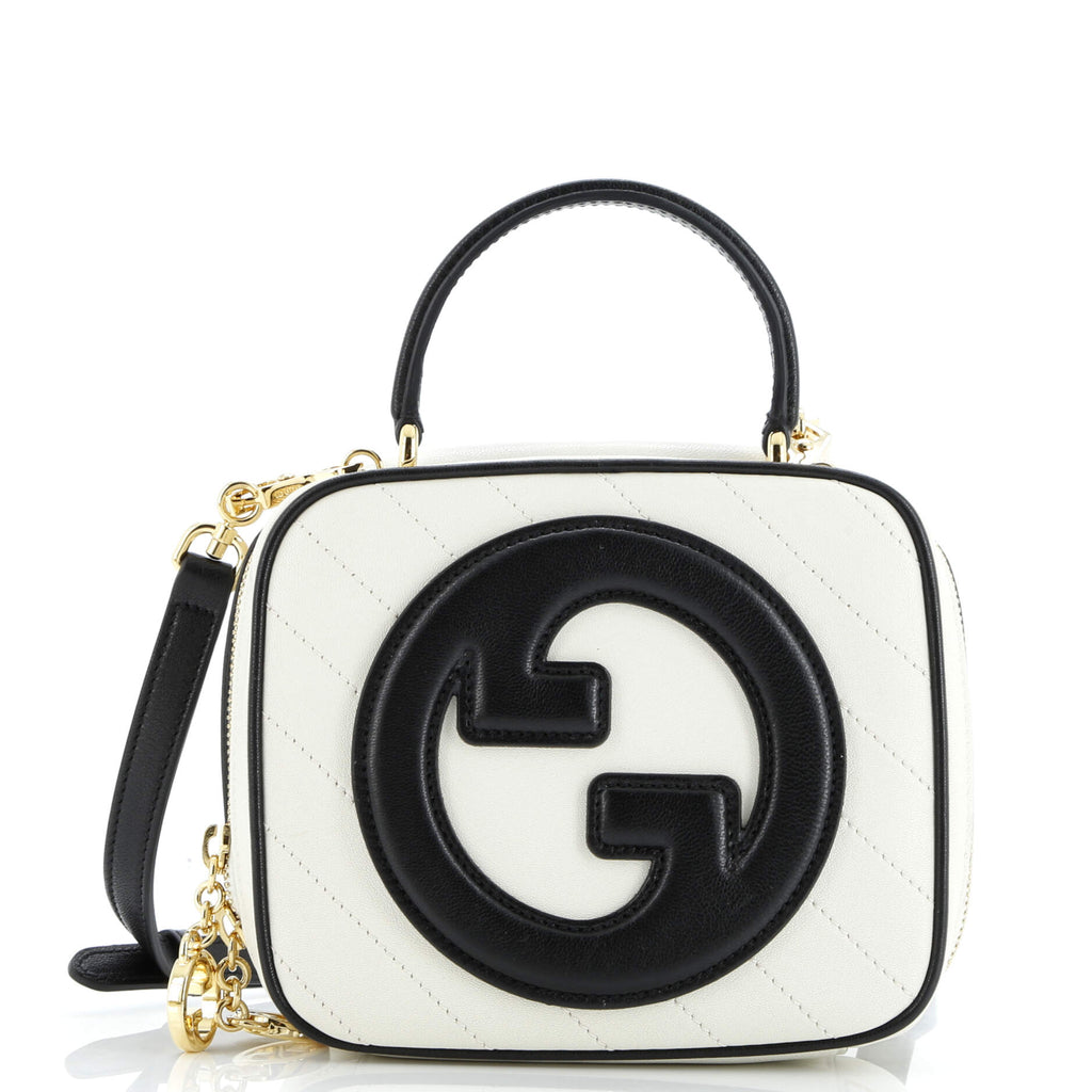 Blondie NM Top Handle Shoulder Bag Diagonal Quilted Leather