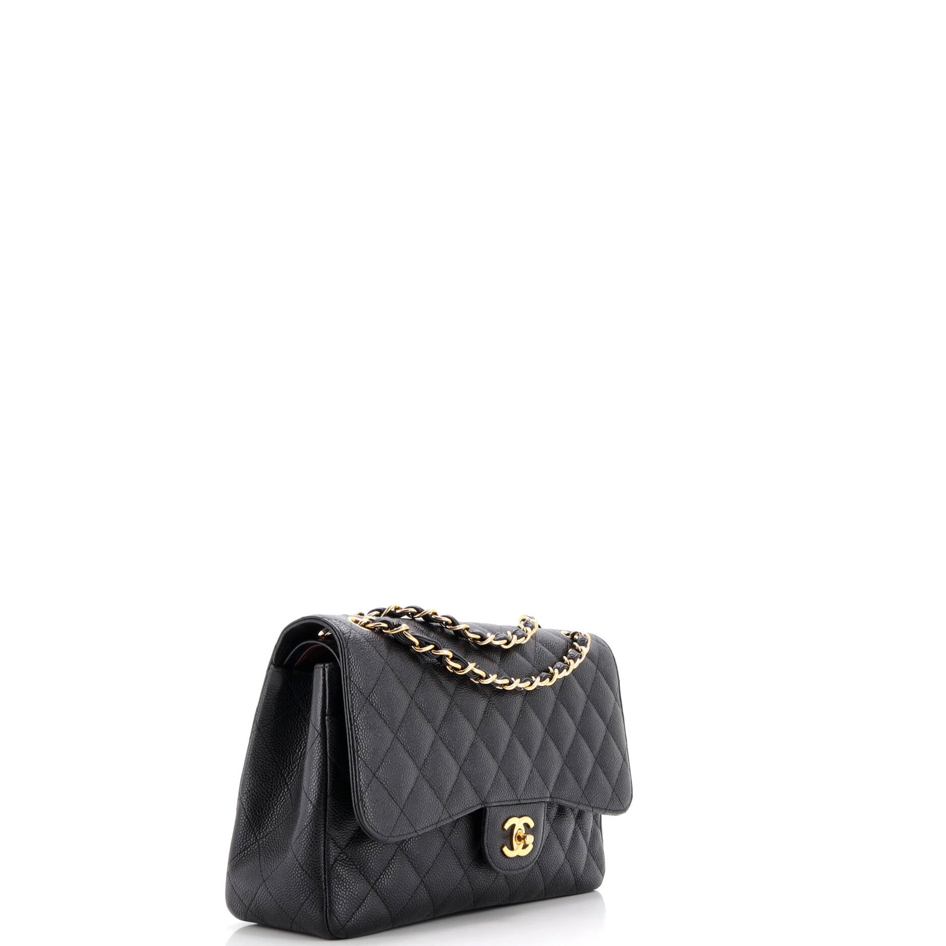 Classic Double Flap Bag Quilted Caviar Jumbo