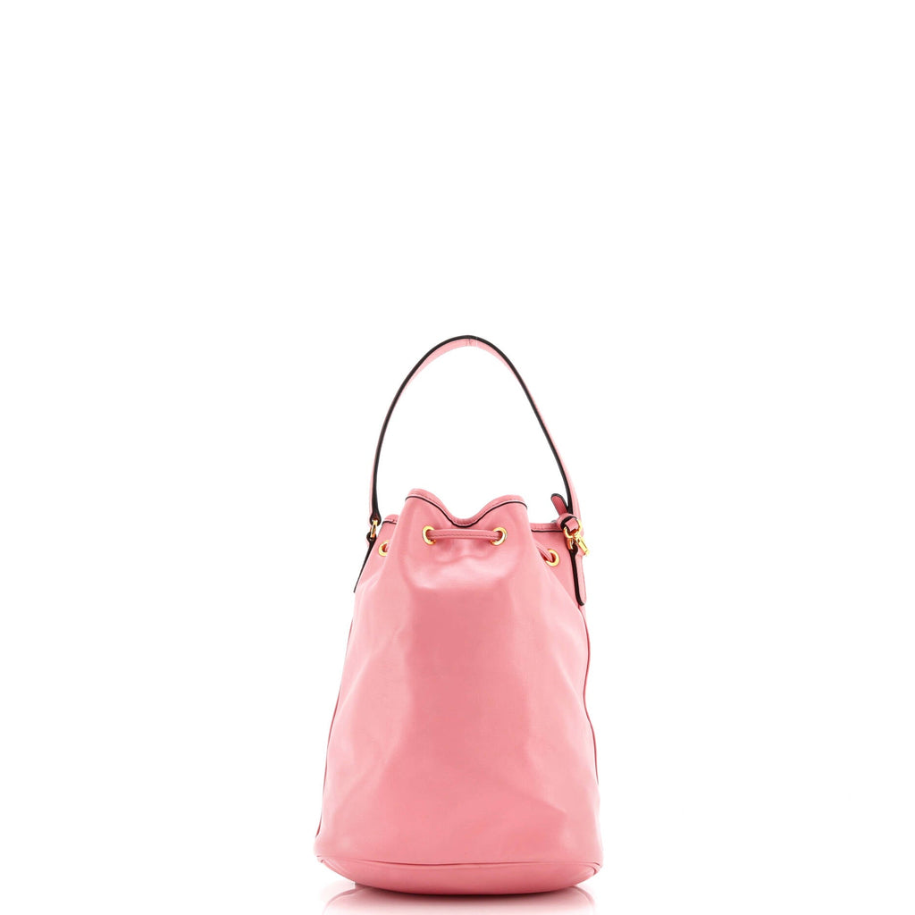 Drawstring Pocket Bucket Bag Soft Calf Small