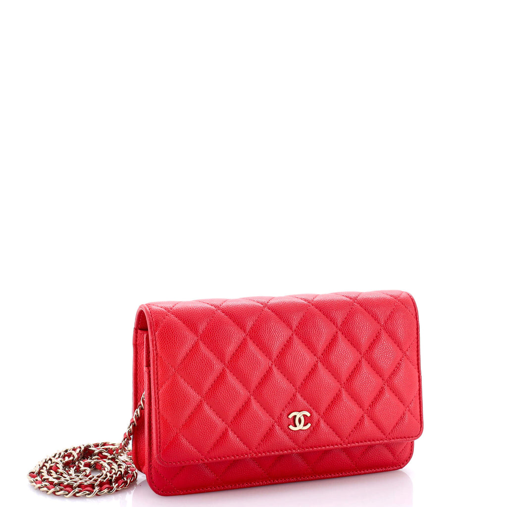 Wallet on Chain Quilted Caviar