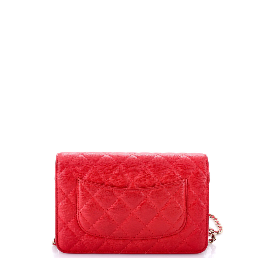 Wallet on Chain Quilted Caviar