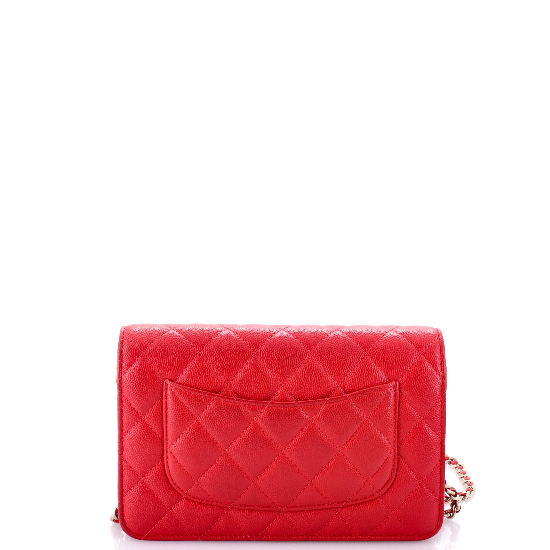 Wallet on Chain Quilted Caviar
