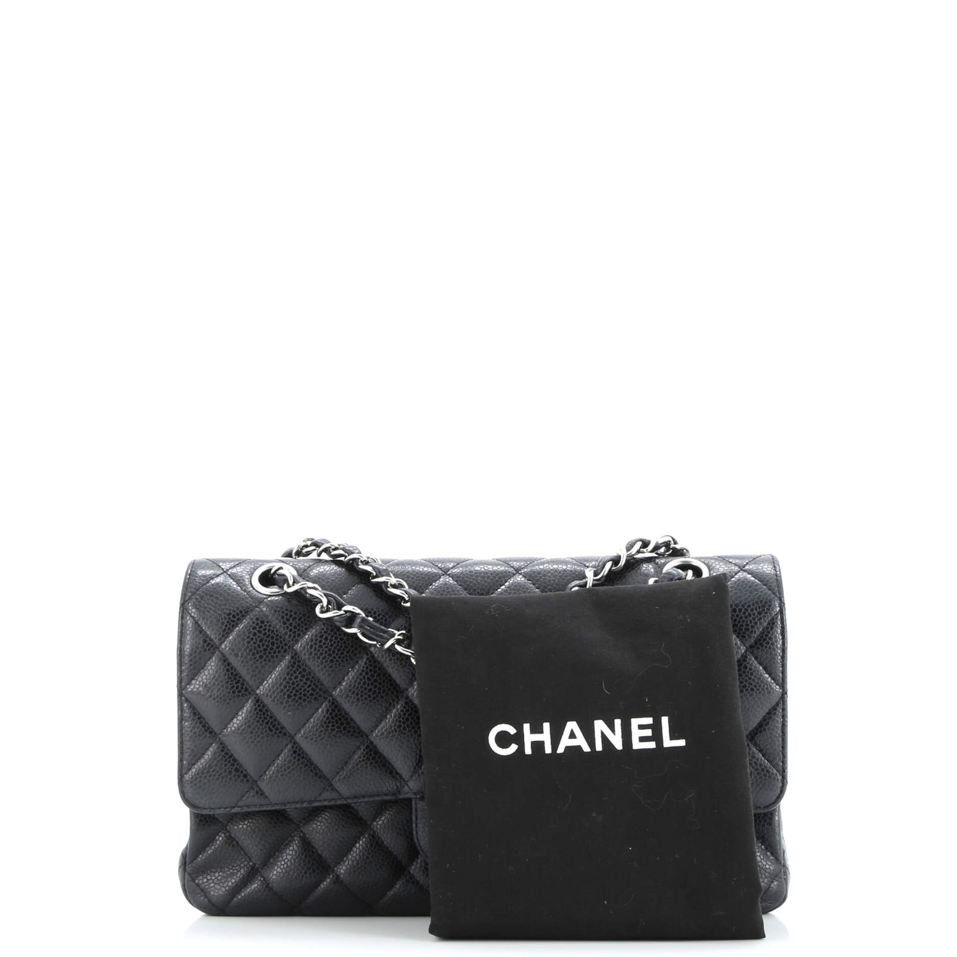 Classic Double Flap Bag Quilted Caviar Medium