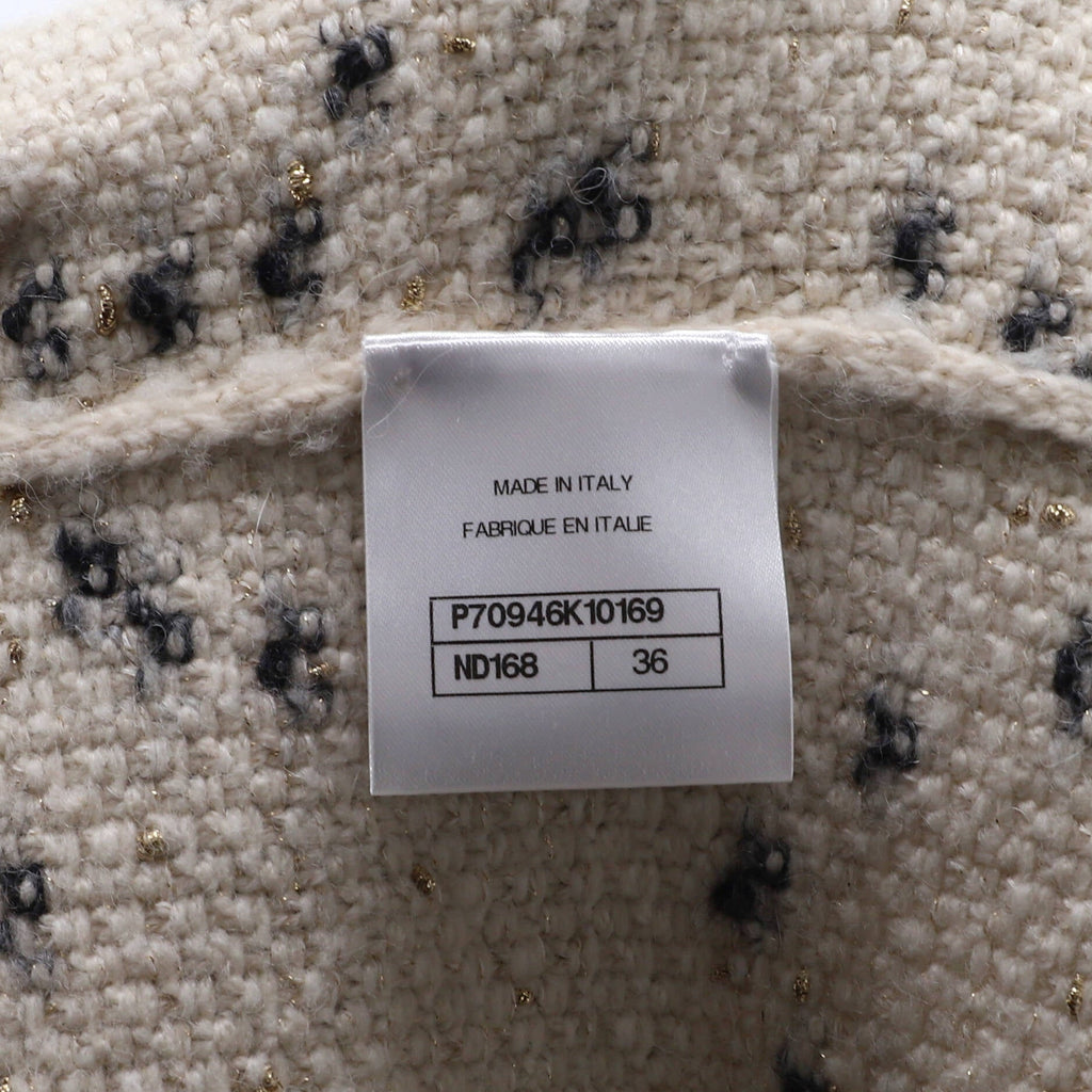 Women's Braid Trim Collarless Four Pocket Jacket Cashmere Blend