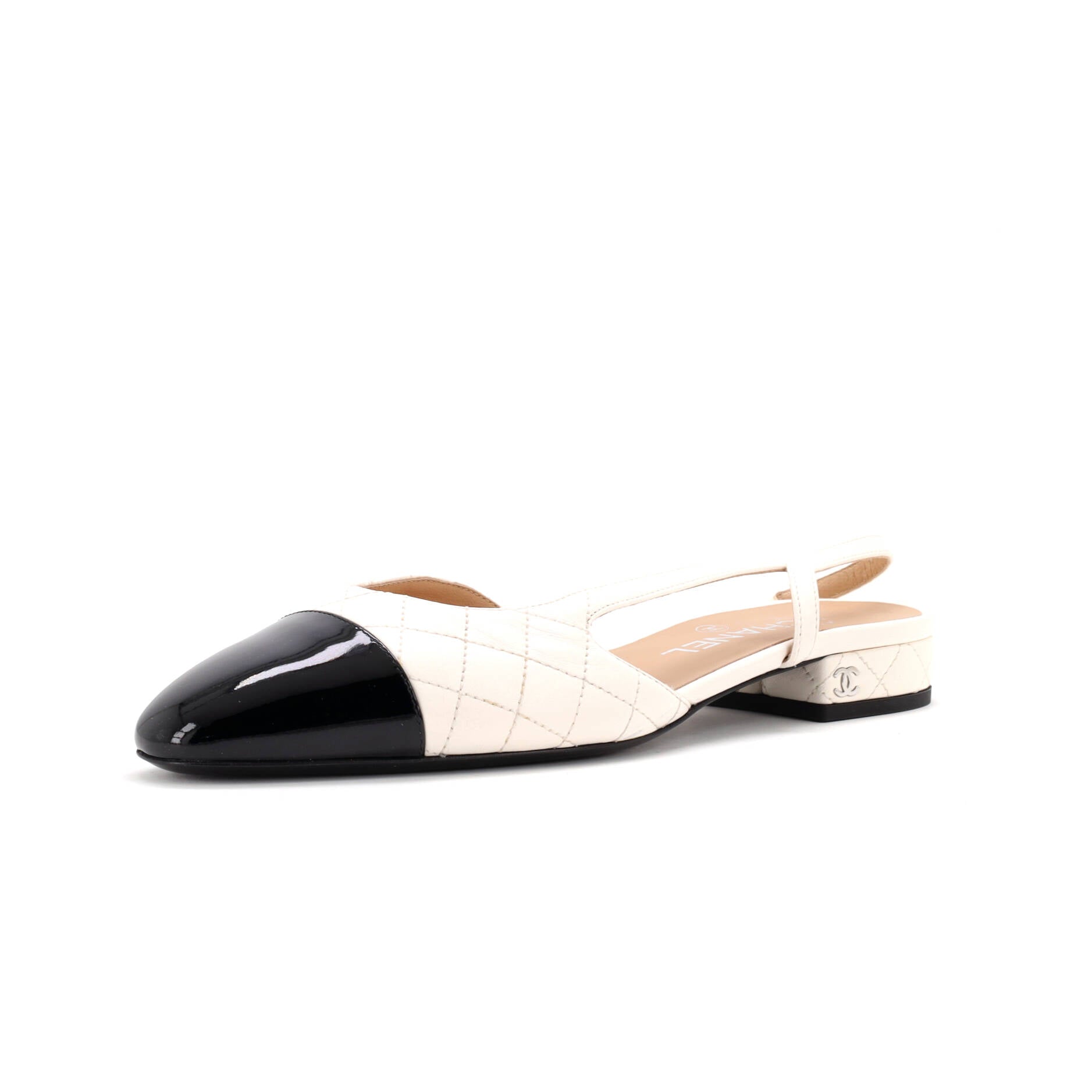 Women's Cap Toe CC Slingback Flats Leather