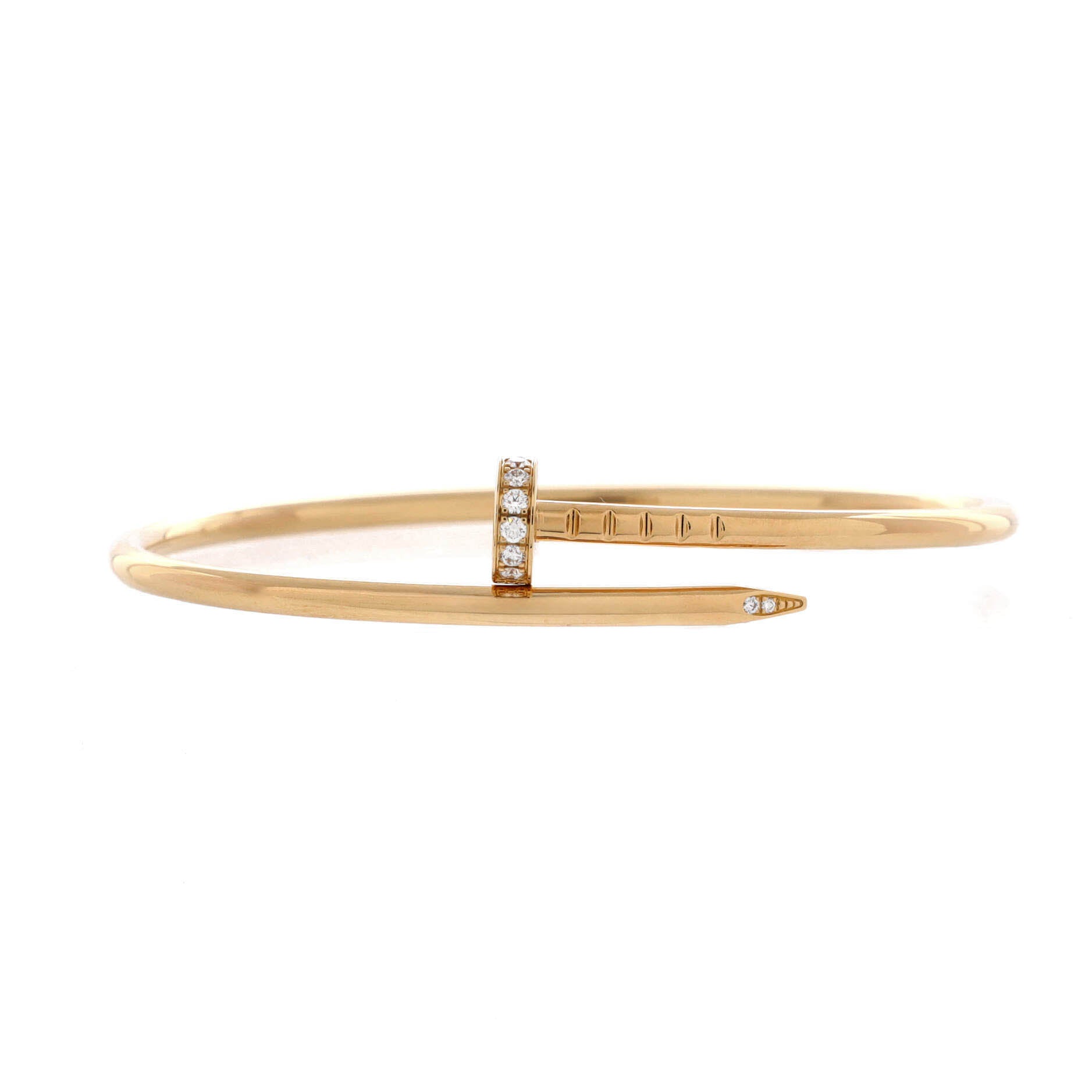 Juste un Clou Bracelet 18K Yellow Gold with Diamonds Small