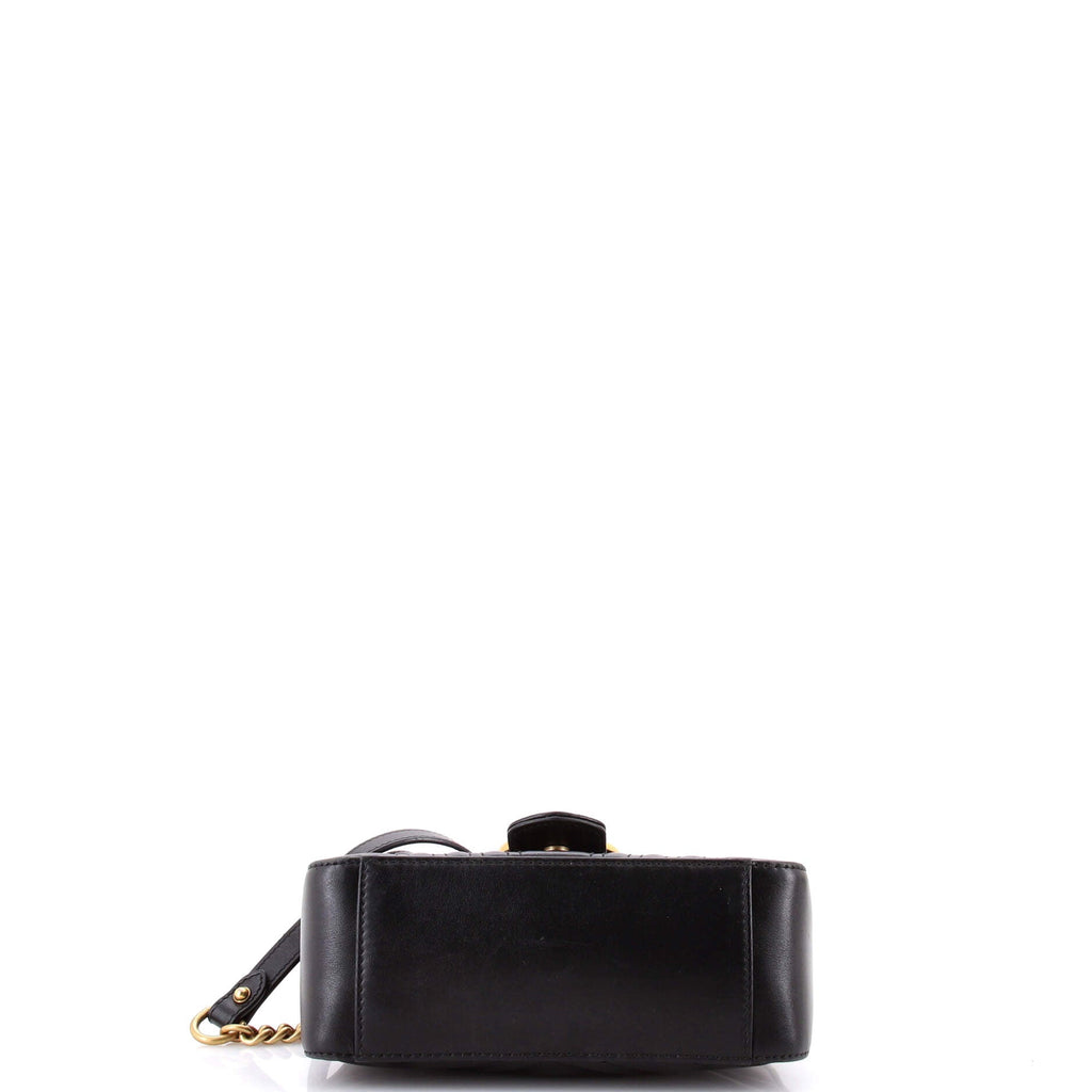 GG Marmont Top Handle Flap Bag Matelasse Leather Mini