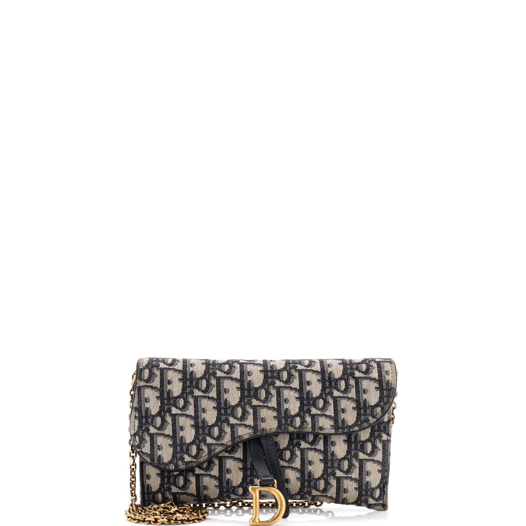 Saddle Chain Wallet Oblique Canvas