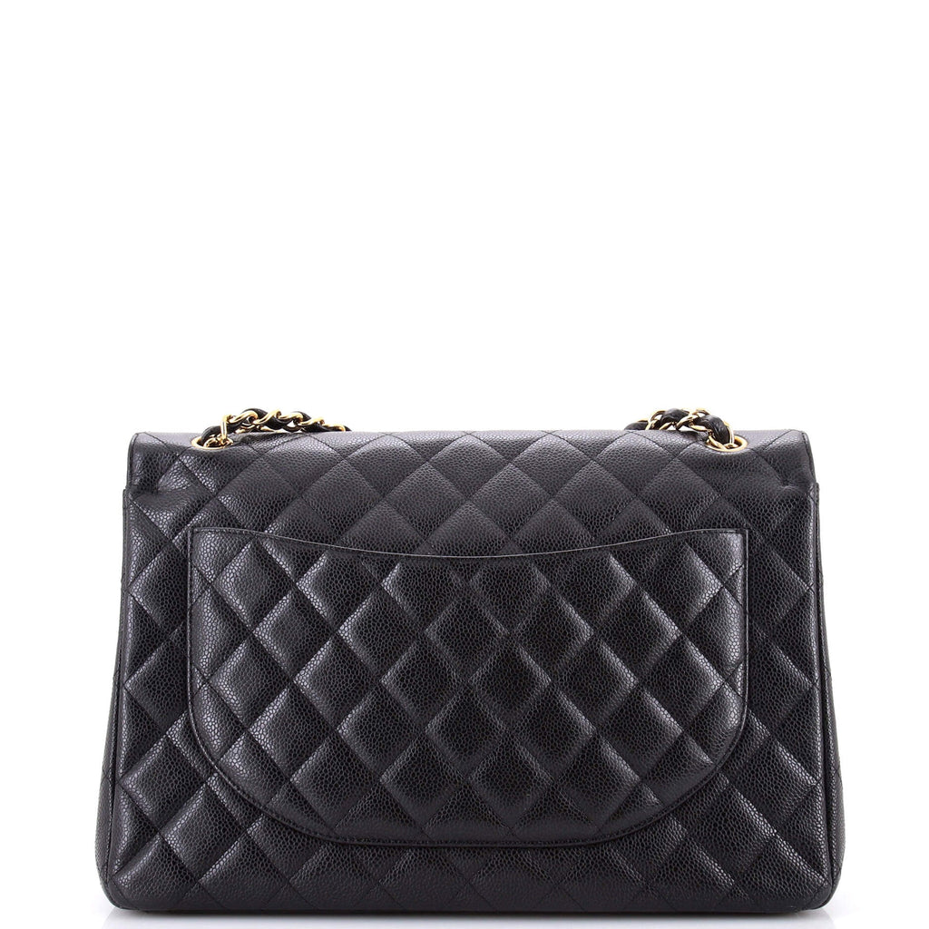 Classic Double Flap Bag Quilted Caviar Maxi