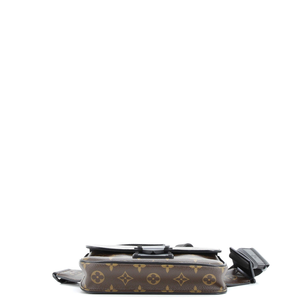 S Lock Sling Bag Macassar Monogram Canvas