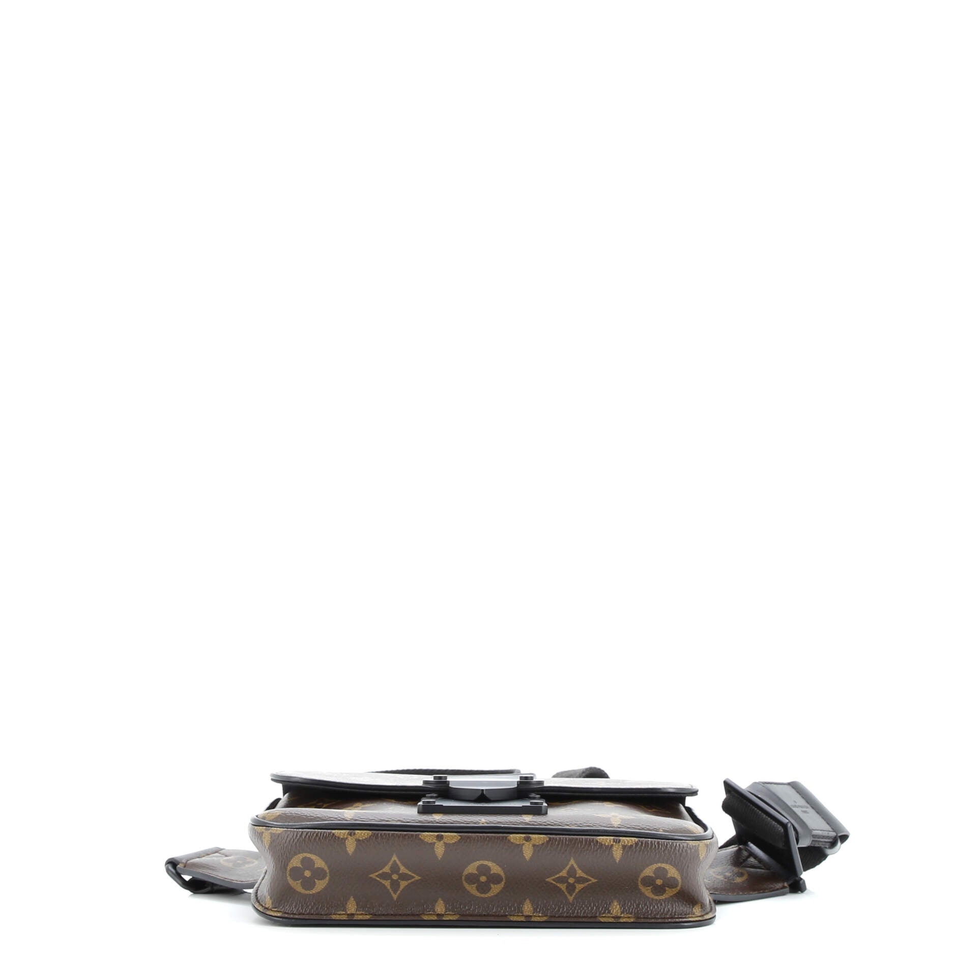 S Lock Sling Bag Macassar Monogram Canvas
