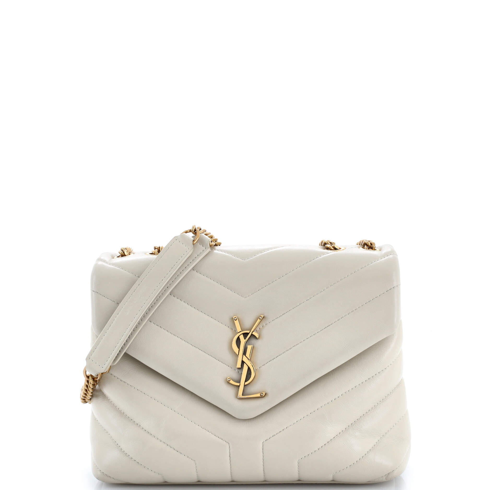 Loulou Shoulder Bag Matelasse Chevron Leather Small
